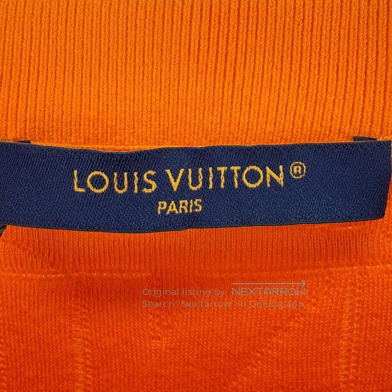 Louis Vuitton Louis Vuitton Orange embossed logo sweatshirt Size US XL / EU 56 / 4 - 5 Thumbnail