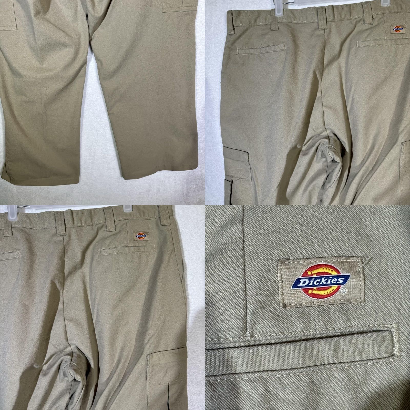 Dickies Dickies Cargo Pants Mens 42x32 Khaki Utility Workwear Pockets Polyester Blend Beige Workwear Dickies Mens Cargo Pants 42x32 Size US 42 / EU 58 - 8 Thumbnail