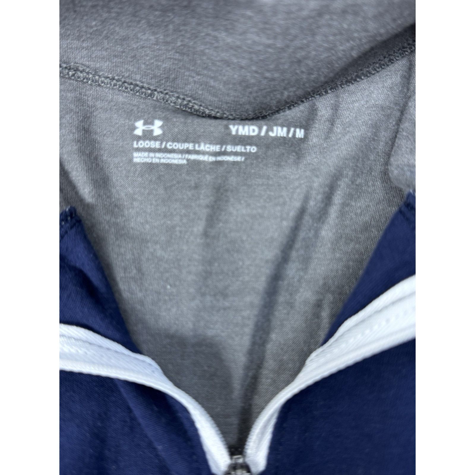 Under Armour UNDER ARMOUR Youth Long Sleeve Warmup Top Medium Blue Gray Size M / US 6-8 / IT 42-44 - 3 Thumbnail