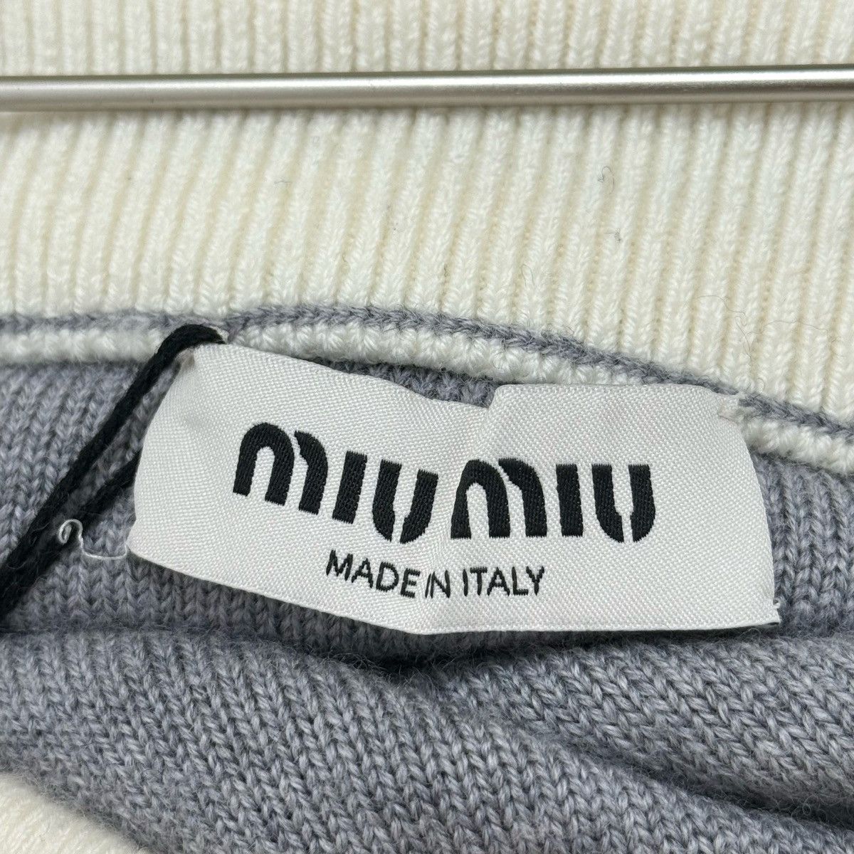 Miu Miu Miu Miu New Spliced Letter Jacquard Knit Casual Shorts K26WX Size 26" / US 2 / IT 38 - 3 Thumbnail