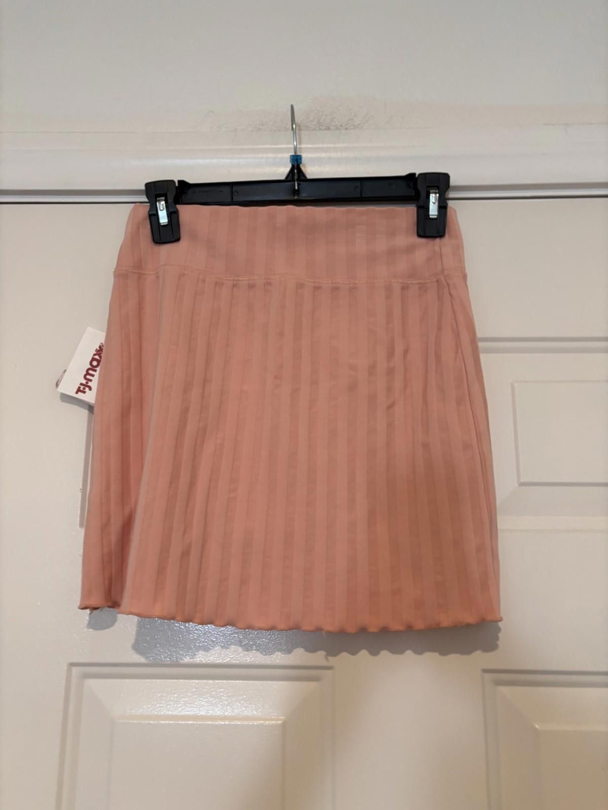 Designer Offline by Aerie Ribbed Mini Skirt Women's small Peach Pink Size 28" / US 6 / IT 42 - 2 Thumbnail