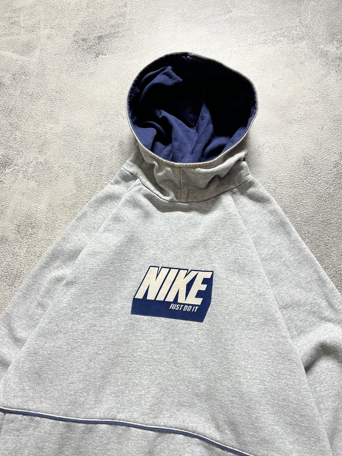 Nike × Vintage Vintage Y2k Nike 🩶 Just Do It Velour Big Logo Hoodie 00’s Size US S / EU 44-46 / 1 - 5 Thumbnail
