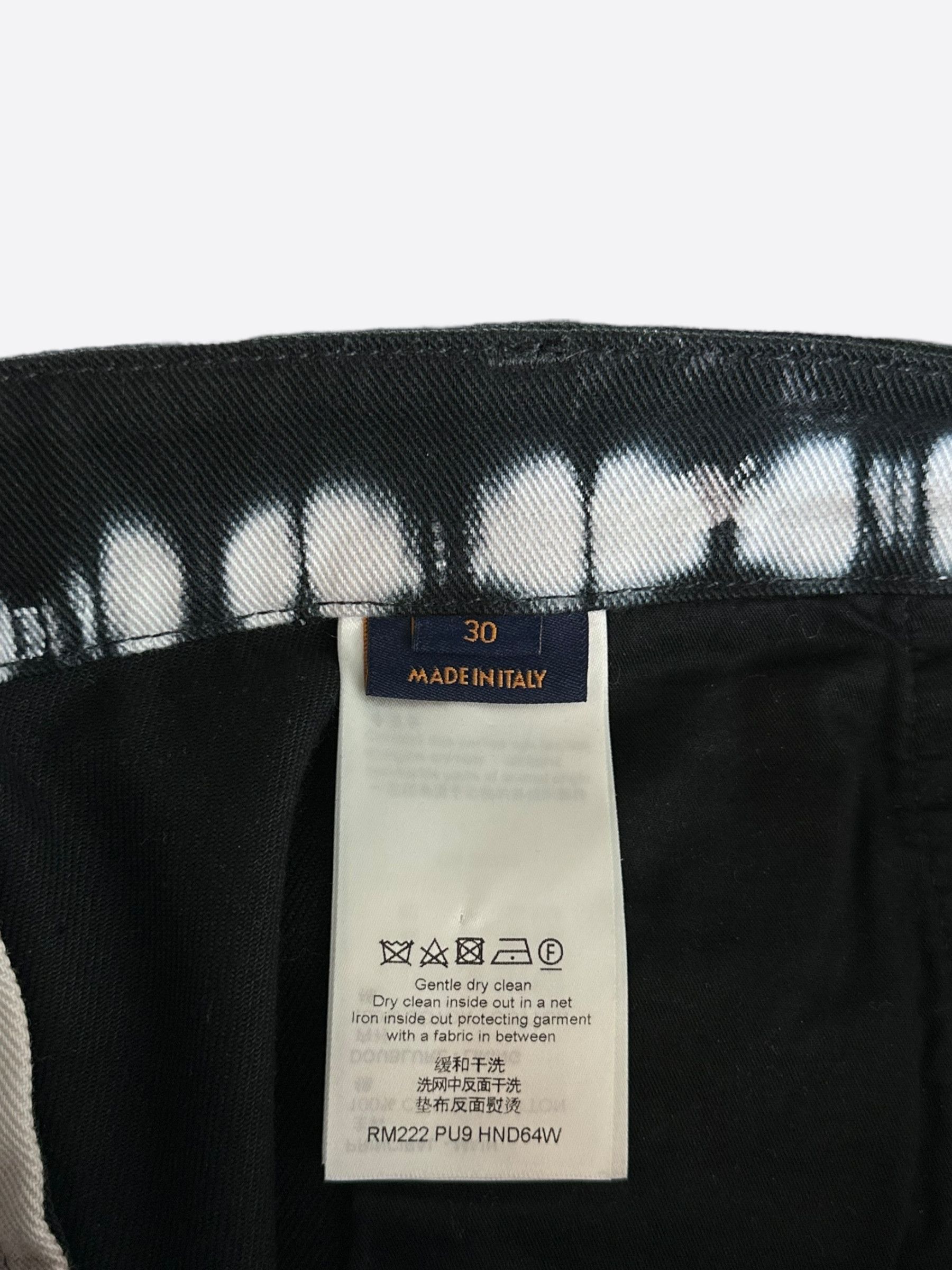Louis Vuitton Louis Vuitton Black & Cream Tie-Dye Monogram Carpenter Pants Size US 30 / EU 46 - 3 Thumbnail
