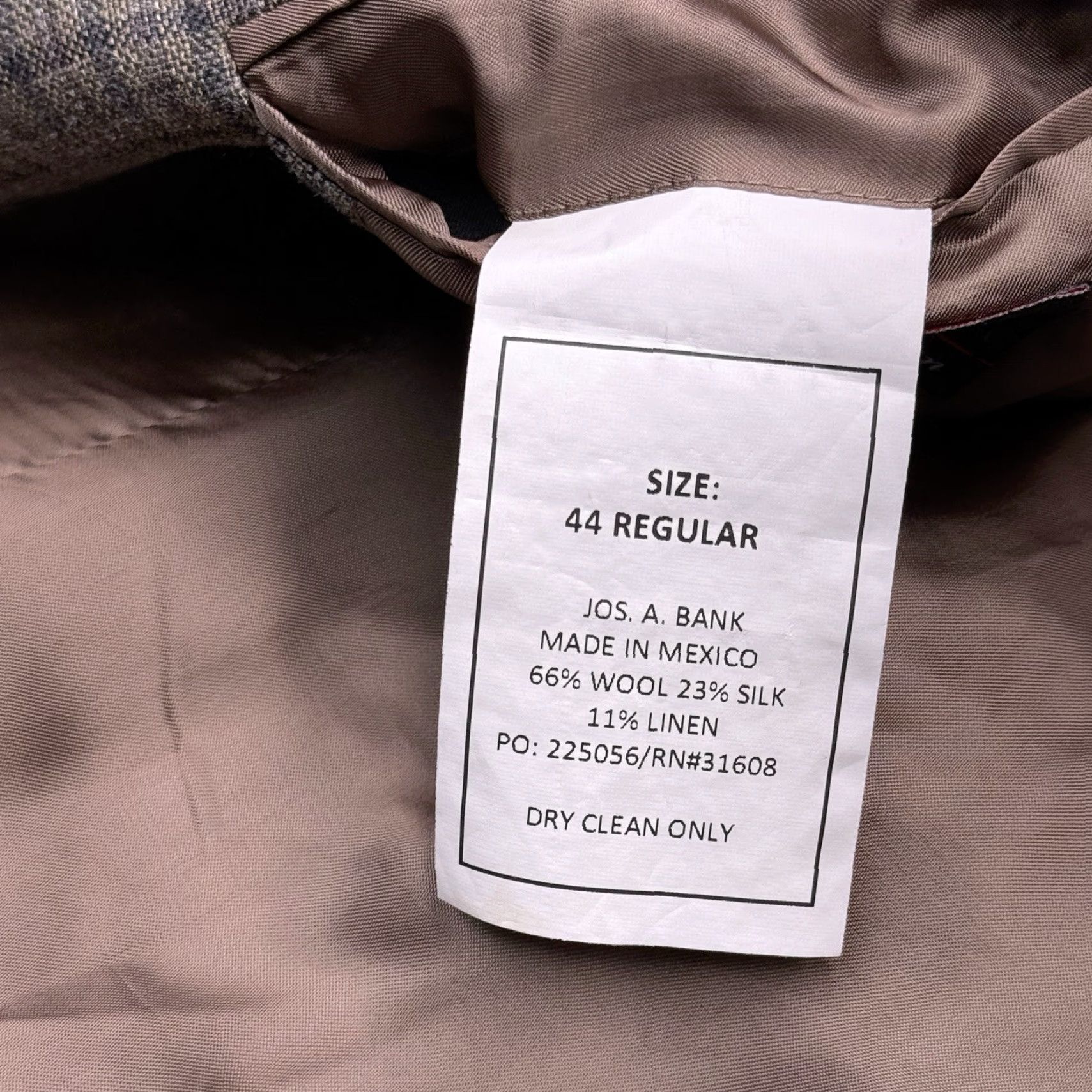 Jos. A. Bank Jos. A. Bank Signature Collection Blazer 44R Gray Plaid Sport Coat Size 44R - 7 Thumbnail