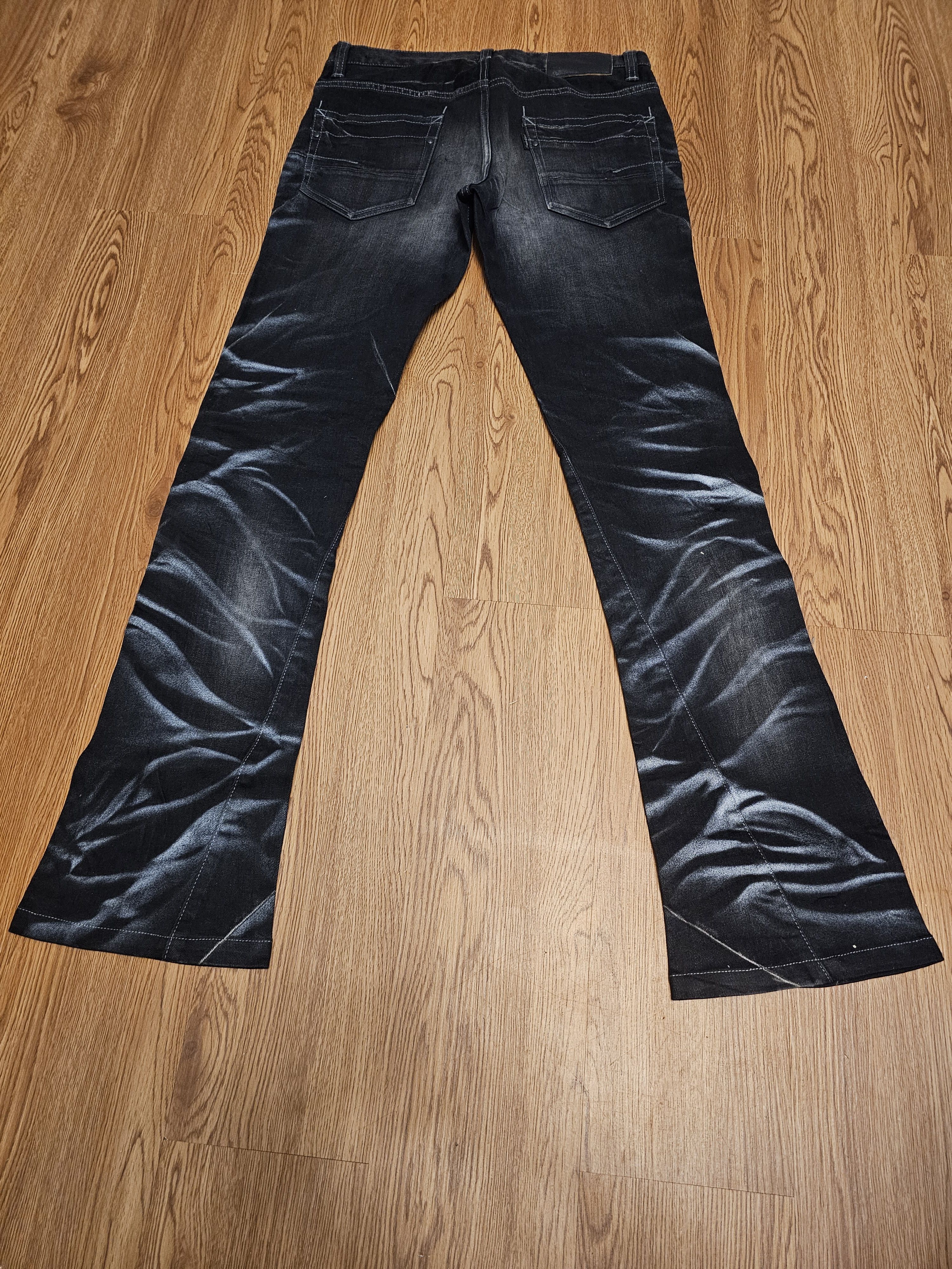 Tornado Mart Tornado Mart Silver Clawed Marks Flared Jeans Size US 30 / EU 46 - 2 Thumbnail
