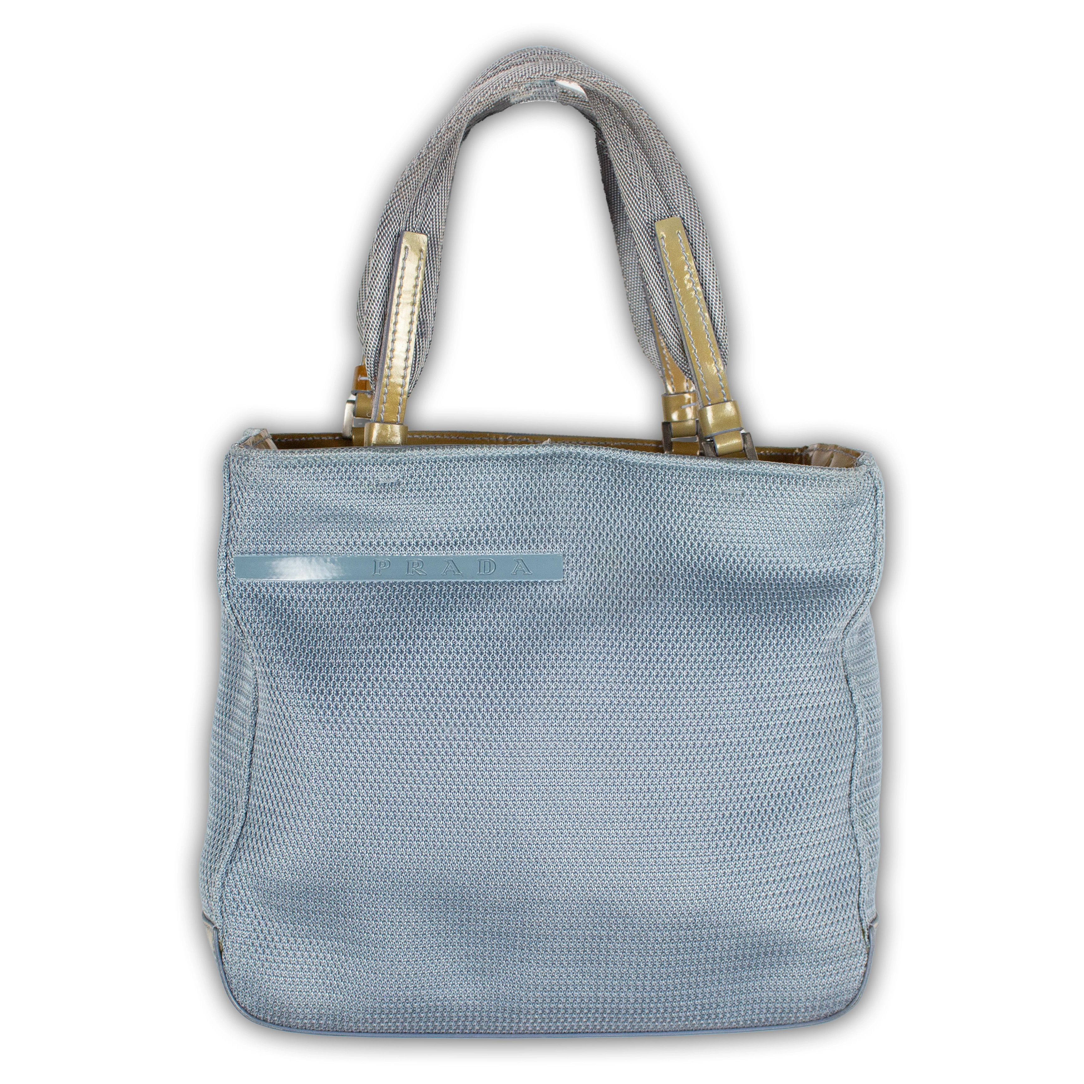 Prada Prada Vintage Baby Blue Nylon/Mesh Handbag Size ONE SIZE - 1 Thumbnail