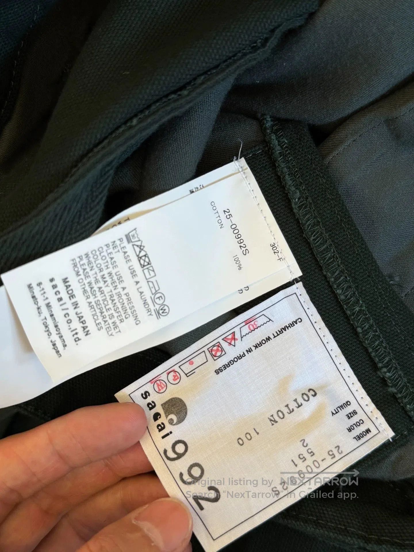 Sacai Black Cargo Pants with Belt and Multiple Pockets. Size US 30 / EU 46 - 6 Thumbnail