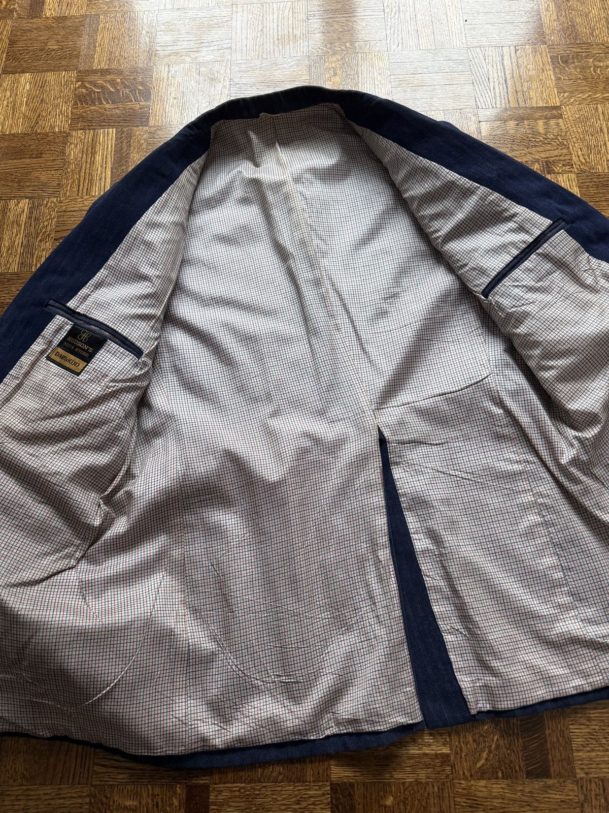 Vintage Vintage 70s Hudson's Darwood Textured Herringbone Blazer Size US L / EU 52-54 / 3 - 6 Thumbnail