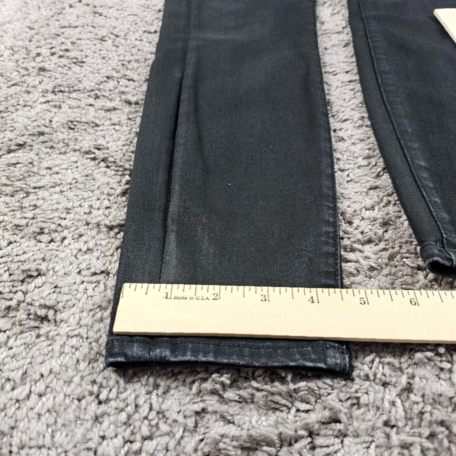 7 For All Mankind 7 For All Mankind Jeans Women Skinny Stretch Black Waxed Denim 26x26 Regular Size 26" / US 2 / IT 38 - 7 Thumbnail