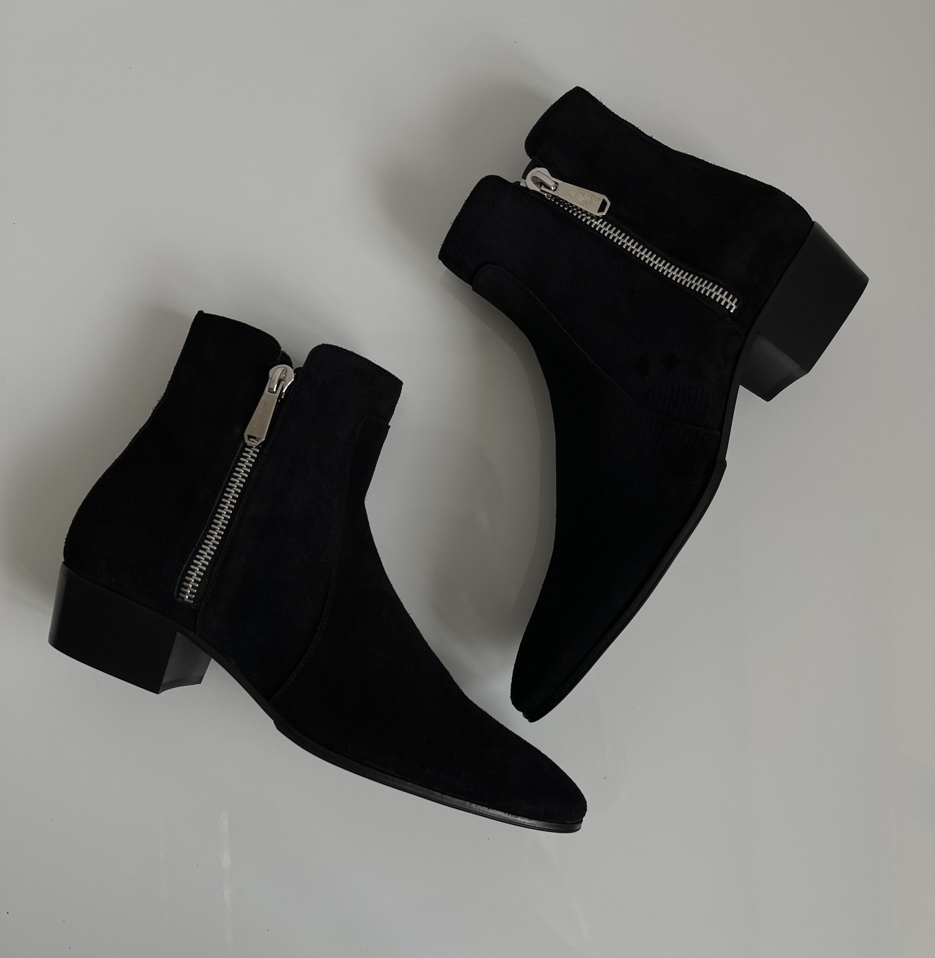 Balmain Balmain Beatle Suede Zippered Black Boots Size US 10.5 / EU 43-44 - 2 Thumbnail