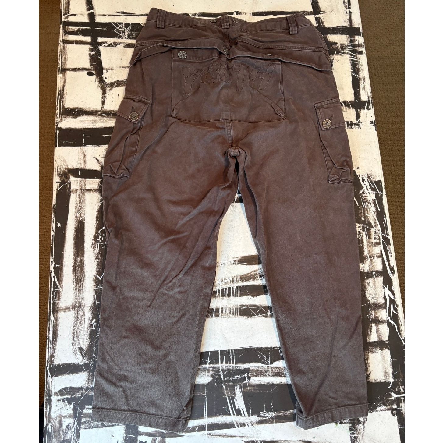 Other LA KING Youth Large Brown Cargo Pants – Utility Pants(32x24) Size US 32 / EU 48 - 3 Thumbnail