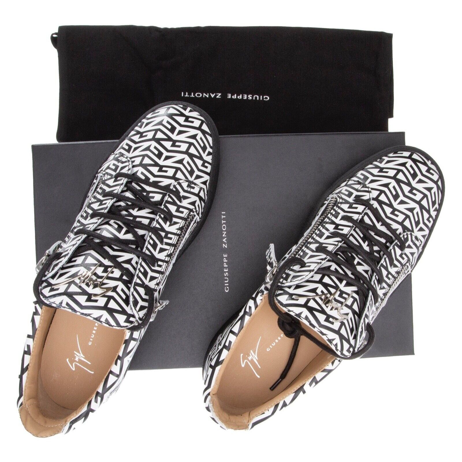 Giuseppe Zanotti Giuseppe Zanotti Double-Zip Leather Sneakers Black/White Size US 10 / EU 43 - 5 Thumbnail