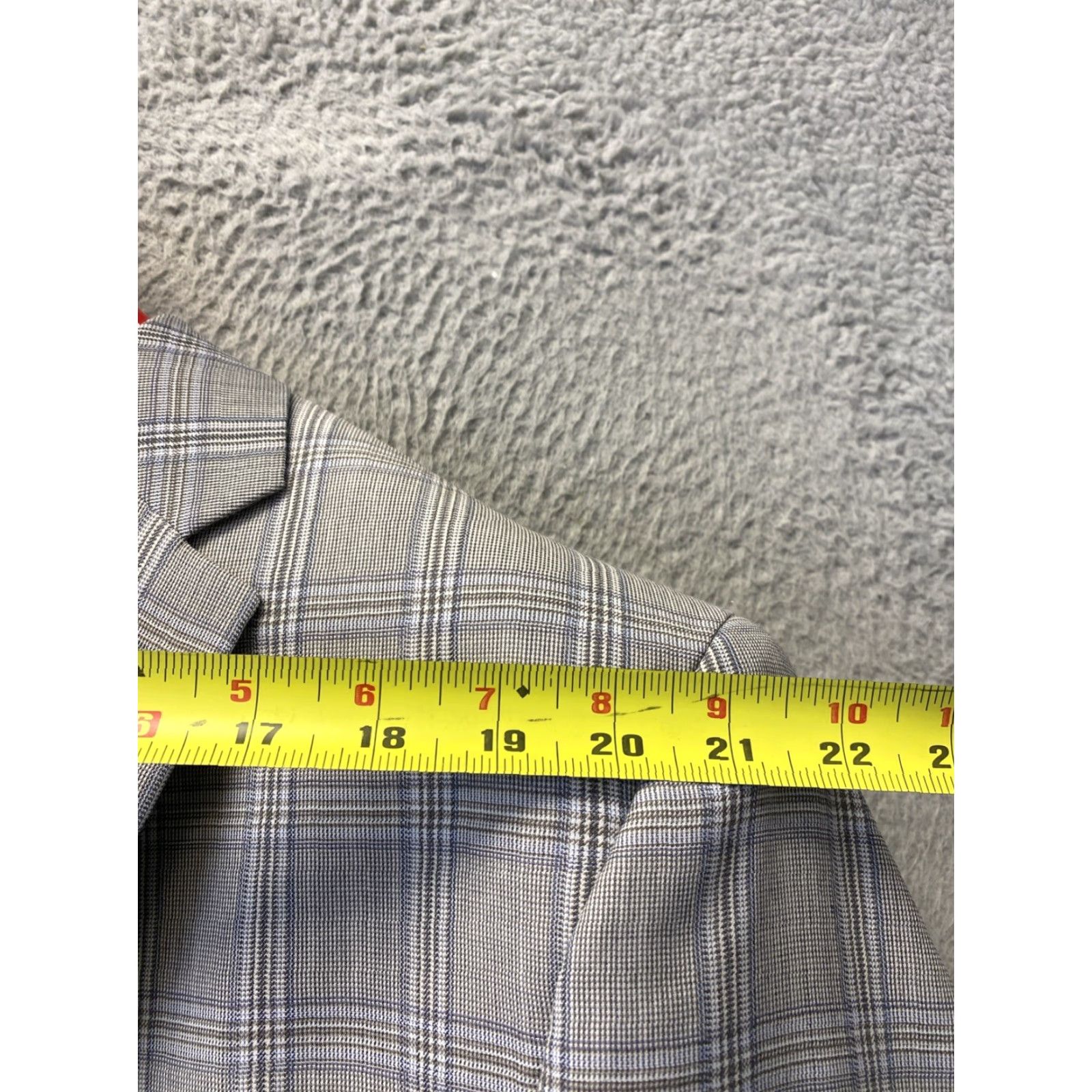 Joseph Abboud Joseph Abboud Grey Plaid Check Blazer Sport Jacket 48R Size 48R - 6 Thumbnail