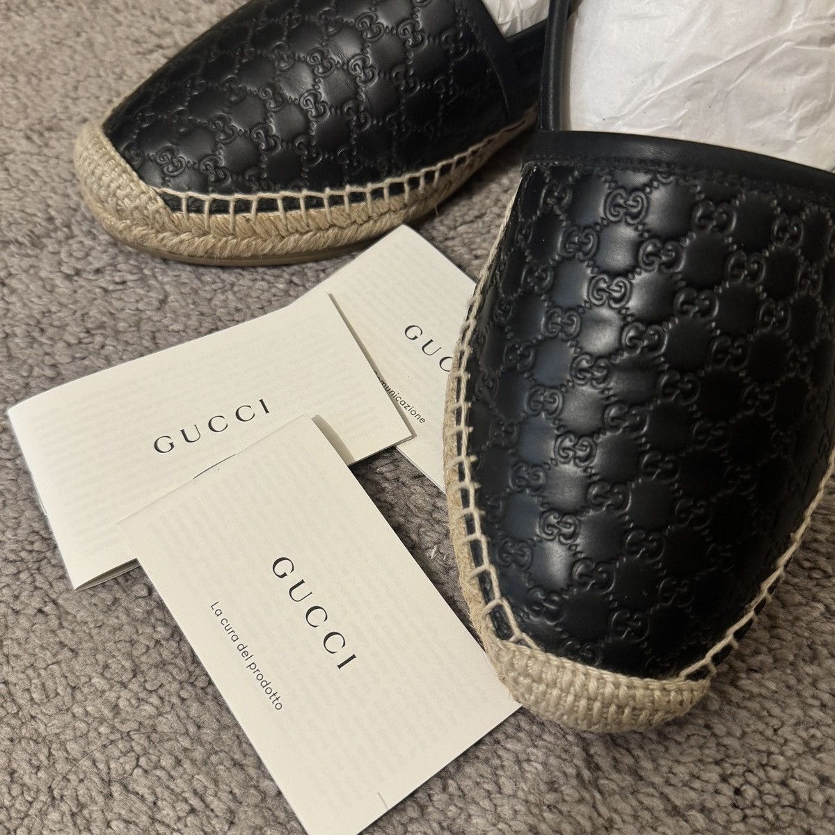 Gucci Gucci Black Leather Espadrilles - Women’s Size 6/36 Size US 6 / IT 36 - 6 Thumbnail