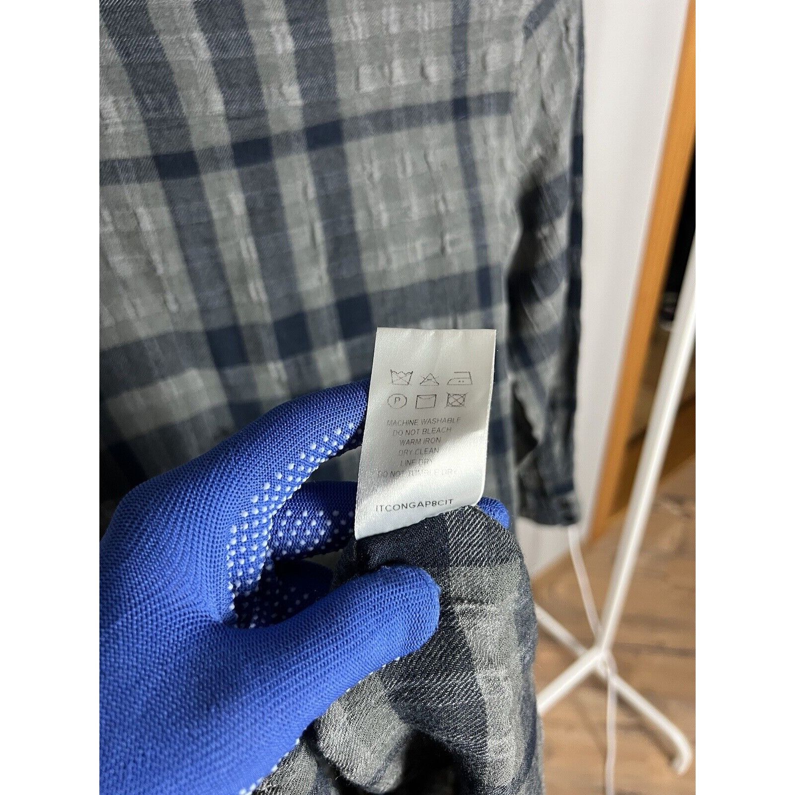 Burberry Burberry Nova Check Print Light Blue Women`s Wool Tunic Shir Size XS / US 0-2 / IT 36-38 - 11 Thumbnail