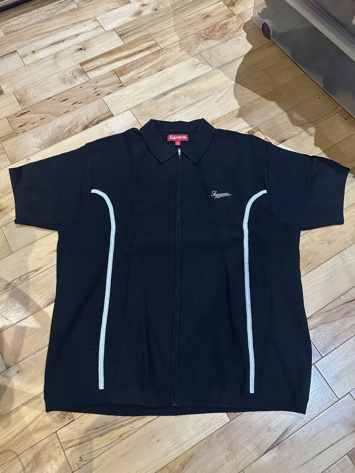 Supreme Two Tone Piping Zip Up Polo | Grailed