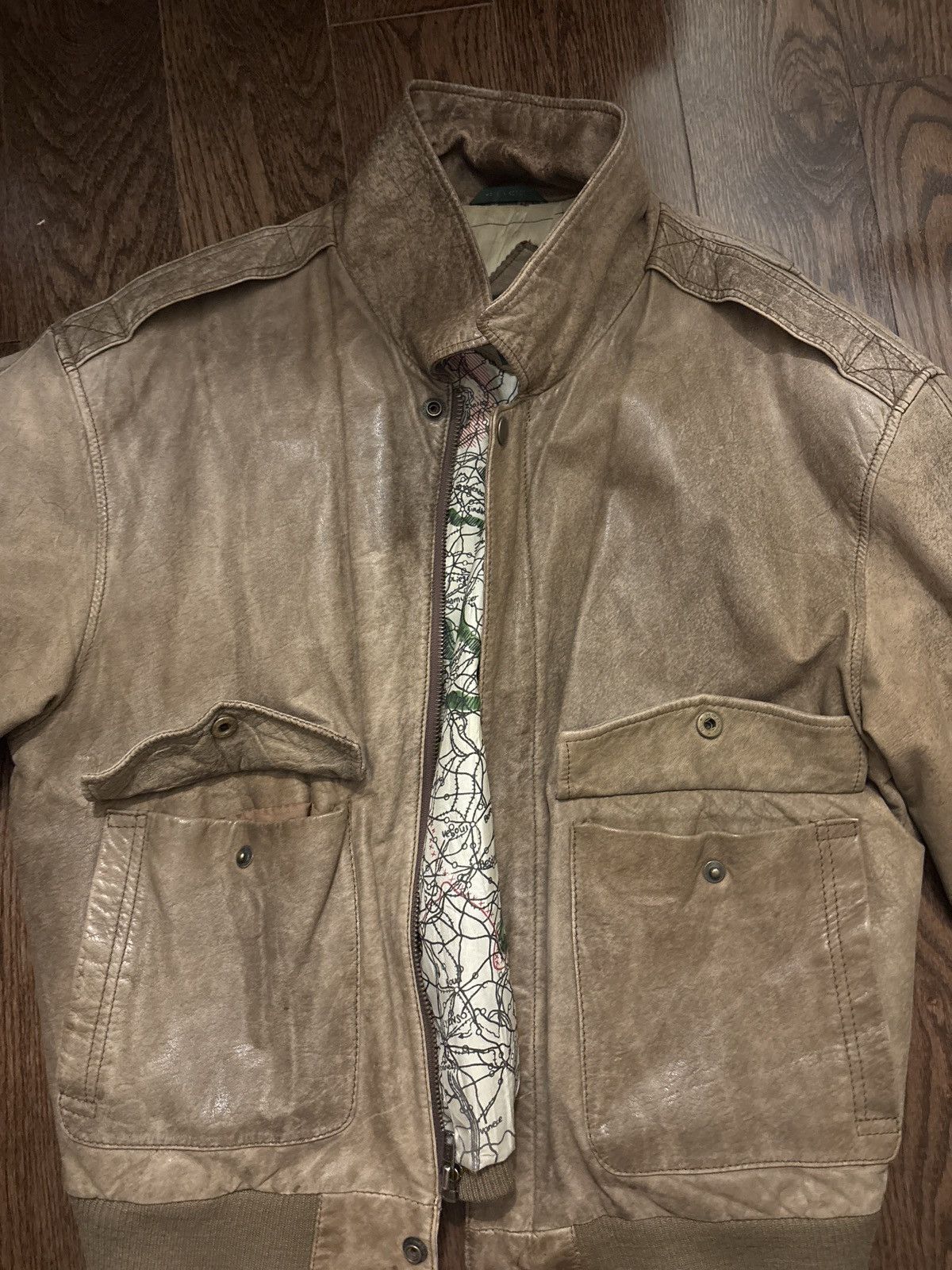 Vintage Tan Vintage Leather Jacket Hill & Archer Size US M / EU 48-50 / 2 - 2 Thumbnail