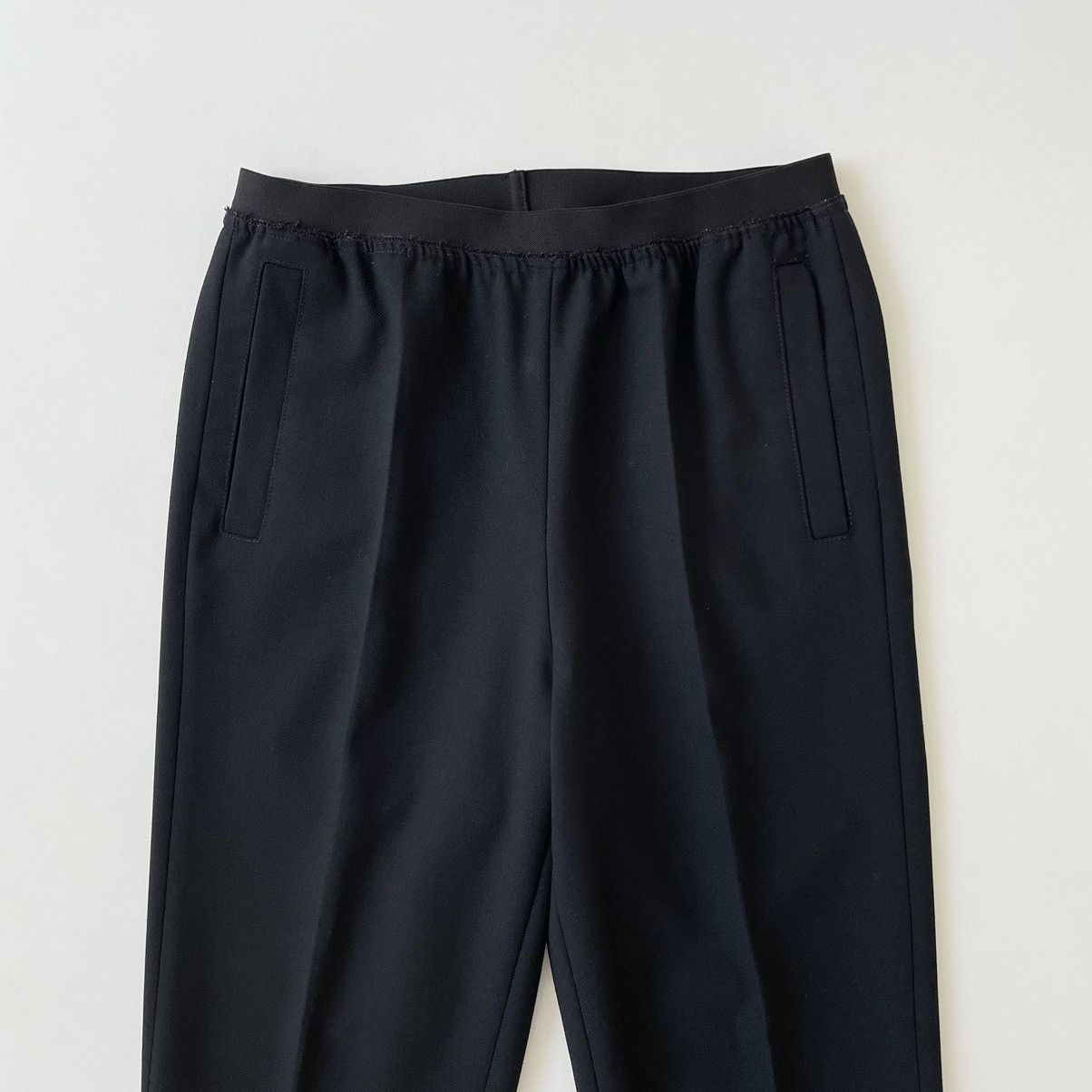 Raf Simons A/W 21 Black Raw Seam Waist Band Trousers Size US 32 / EU 48 - 3 Thumbnail