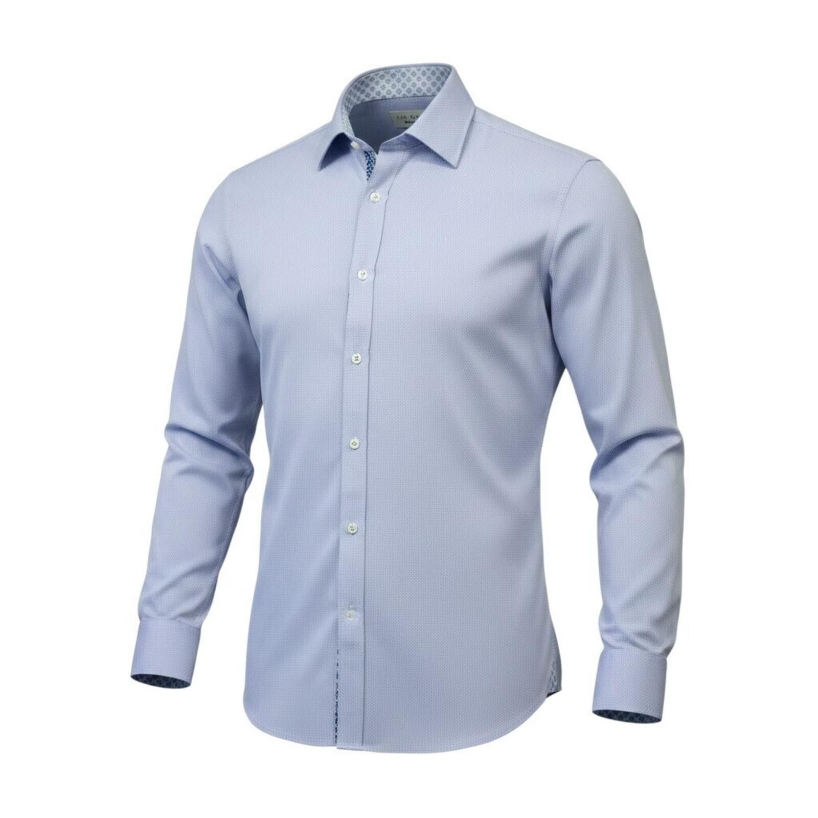 Ted Baker Ted Baker Shirt Men's UK Size L Blue Endurance Long Sleeve Size 42R - 1 Thumbnail