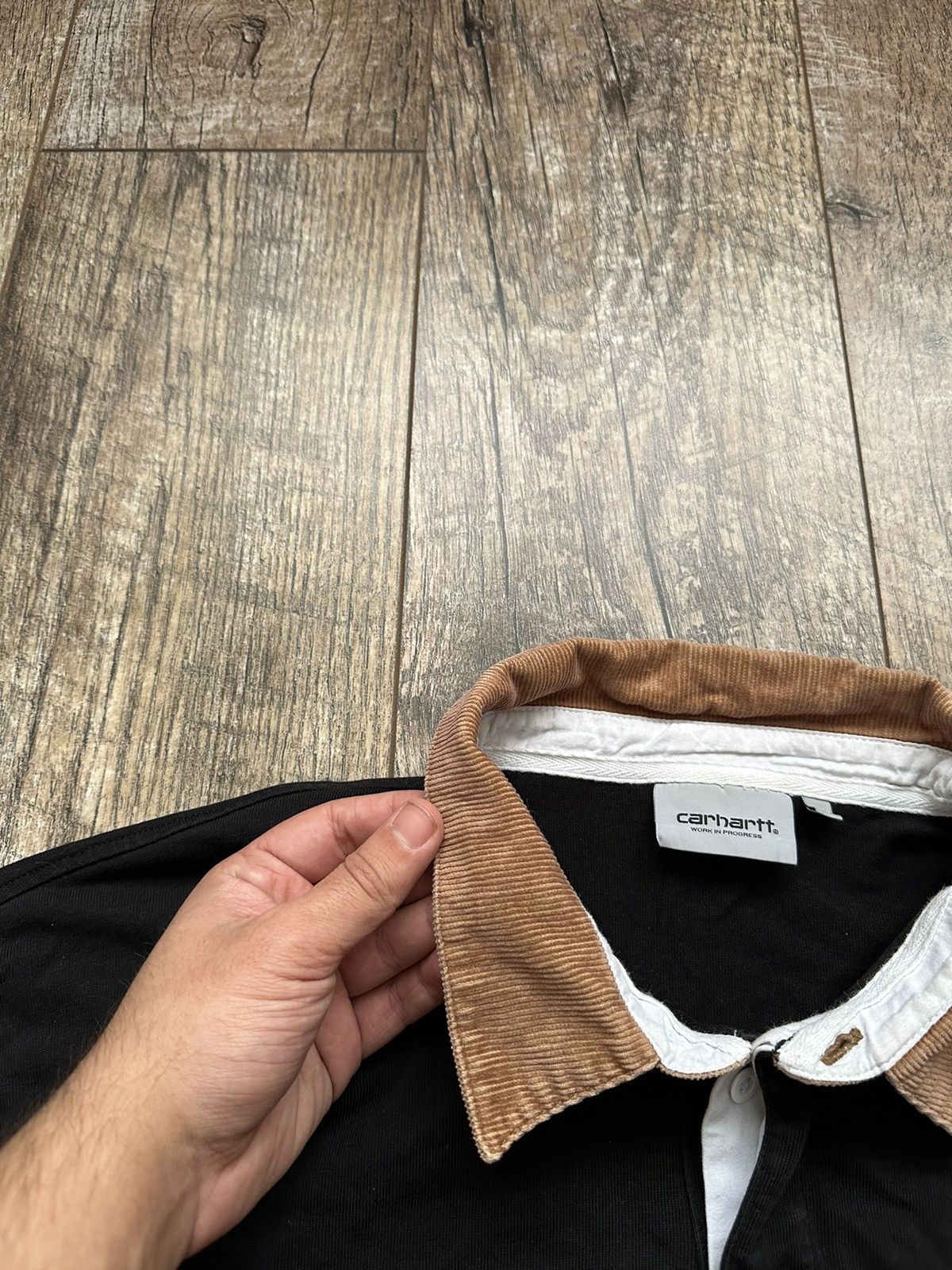 Carhartt Wip Carhartt WIP Corduroy Neck Long Sleeve Cord Rugby Polo Size US XXL / EU 58 / 5 - 4 Thumbnail
