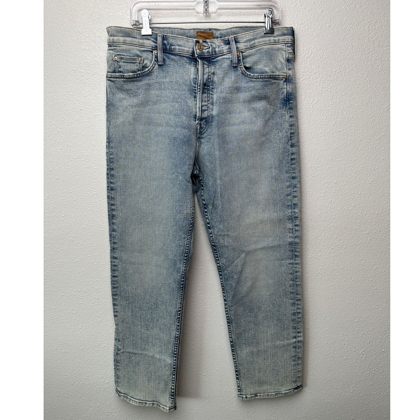 Other Mother Tomcat Straight Jeans Blue 33 Button Marrakesh Days Size 33" - 3 Thumbnail