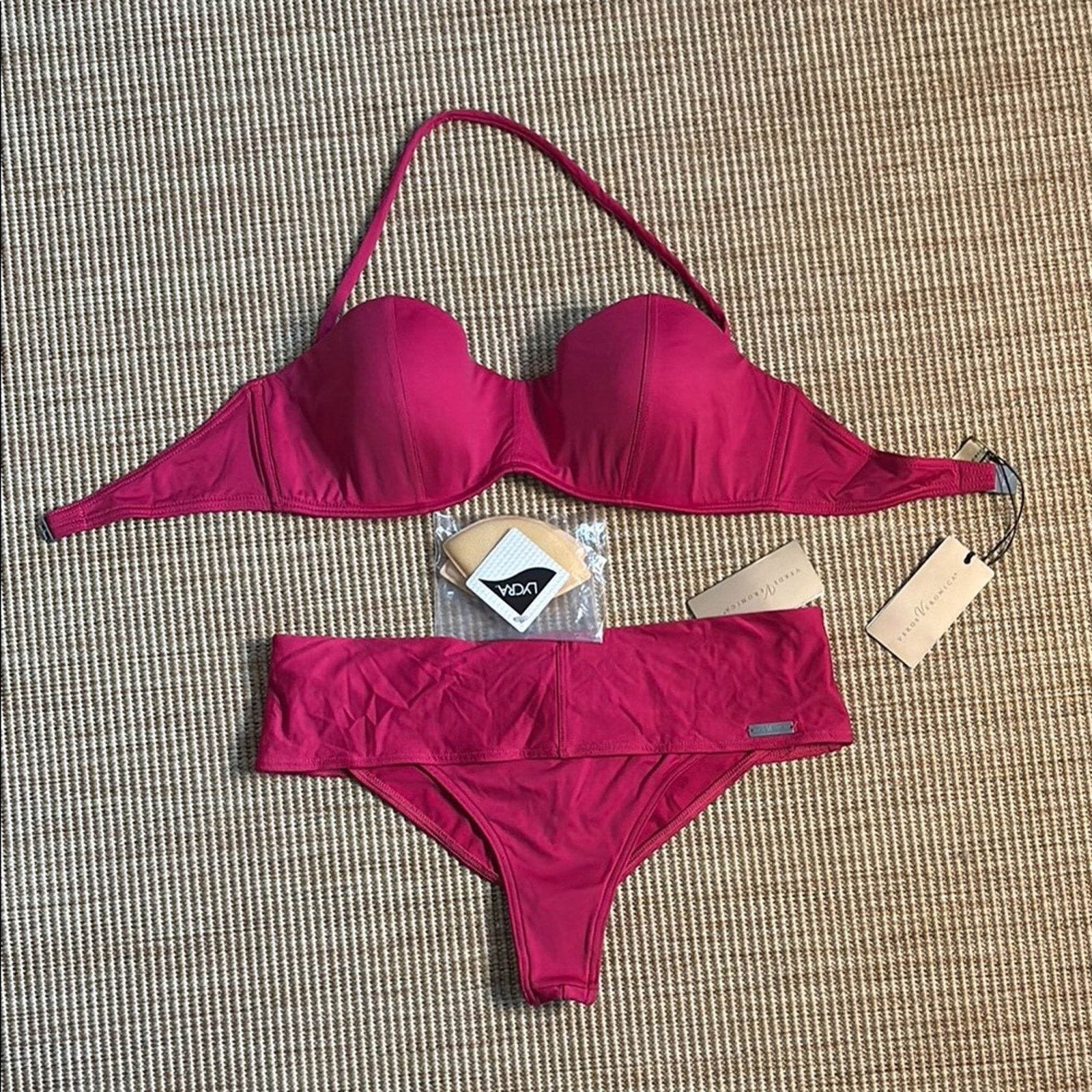 Other NWT Verde Veronica Swim Red Bikini Set Size L Size ONE SIZE - 1 Thumbnail