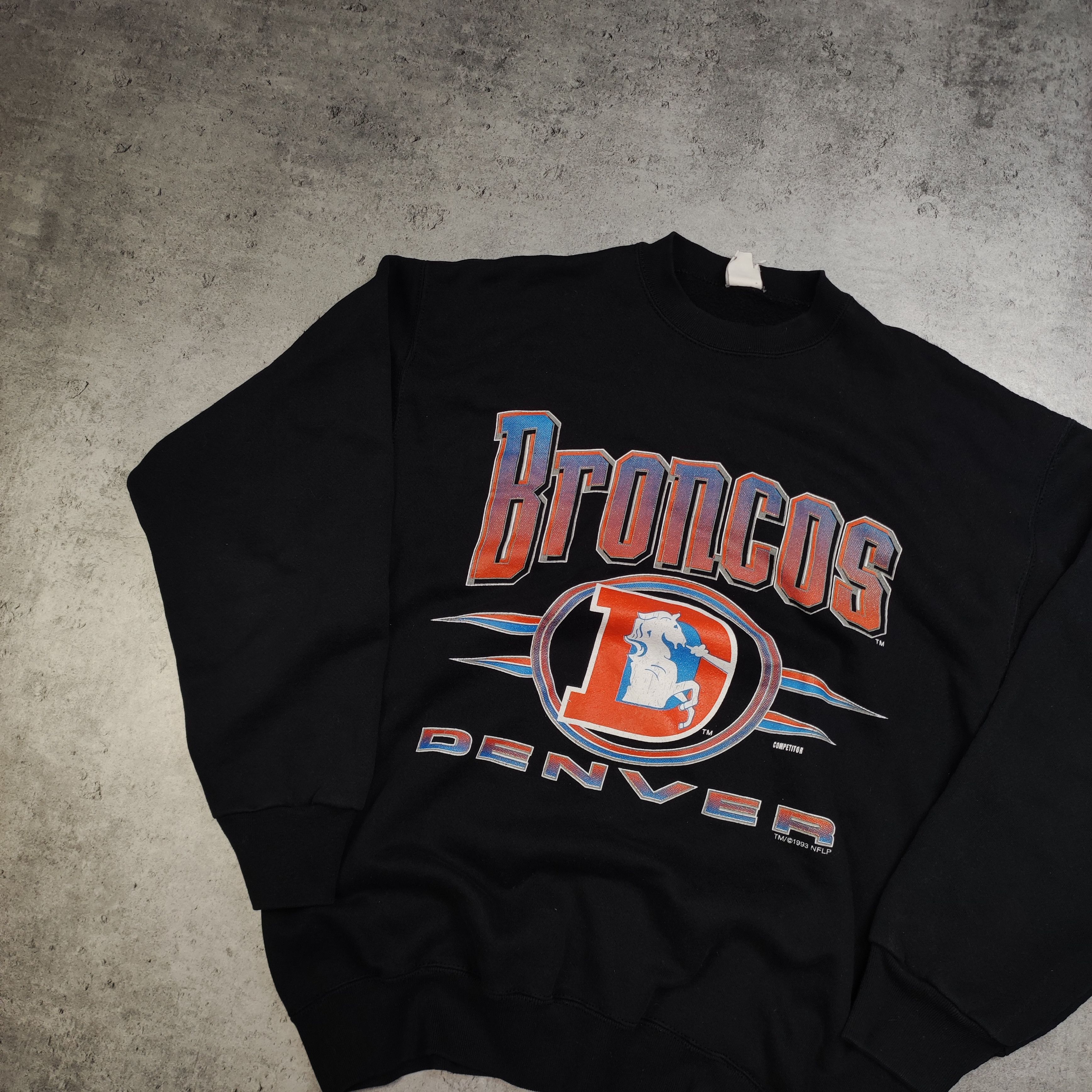 NFL × Vintage Vintage RARE 90s 1993 OG Broncos Denver NFL Sweatshirt Size US XL / EU 56 / 4 - 2 Thumbnail