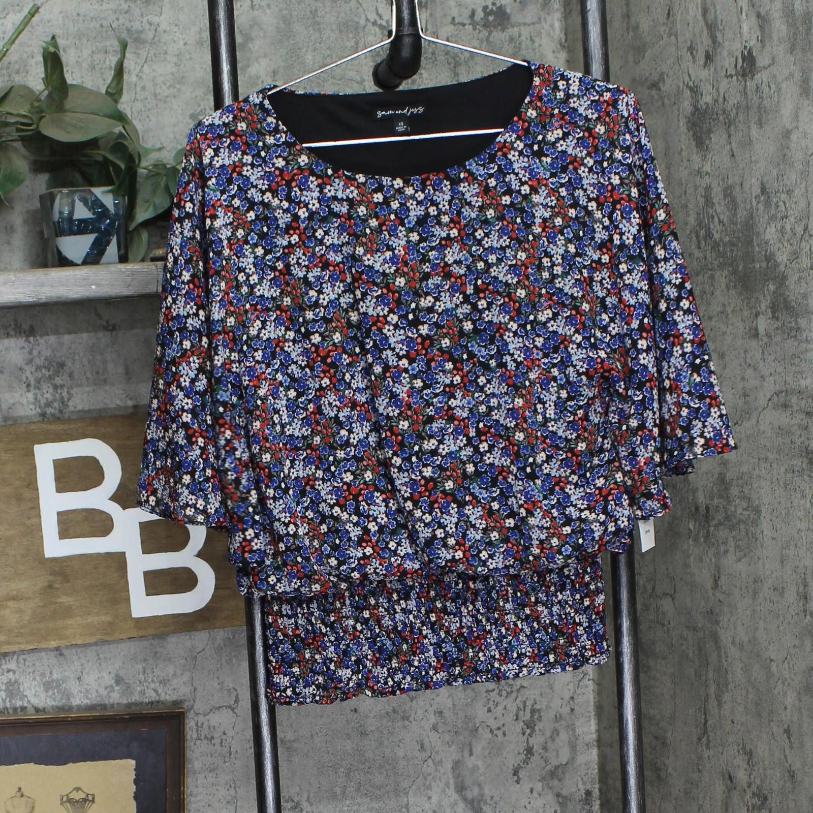 Other Nwt Sam And Jess Top Ta93442728j Americana Floral Red Xs Size XS / US 0-2 / IT 36-38 - 1 Thumbnail