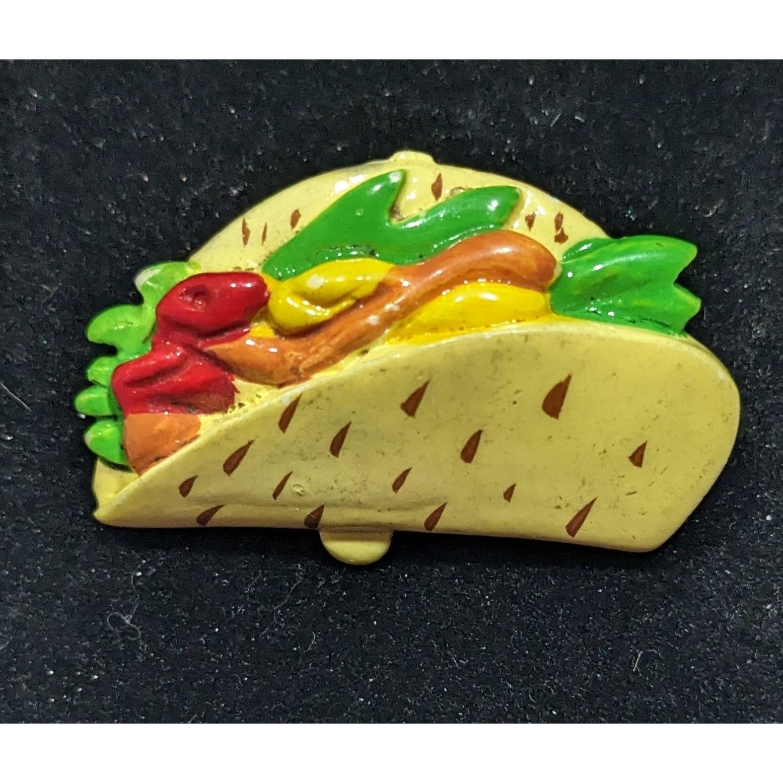 Other Vintage Taco Figural Brooch With Painted Details Size ONE SIZE - 3 Thumbnail