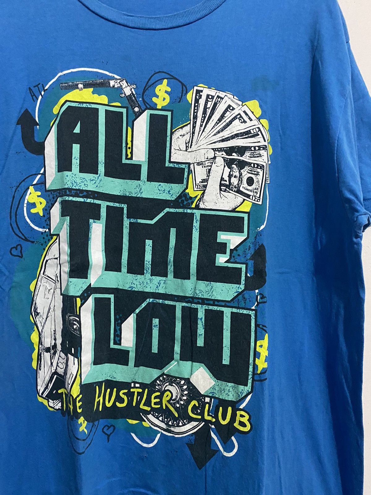 Band Tees Vintage All Time Low The Hustler Club Distressed Tee AA0142 Size US XL / EU 56 / 4 - 2 Thumbnail