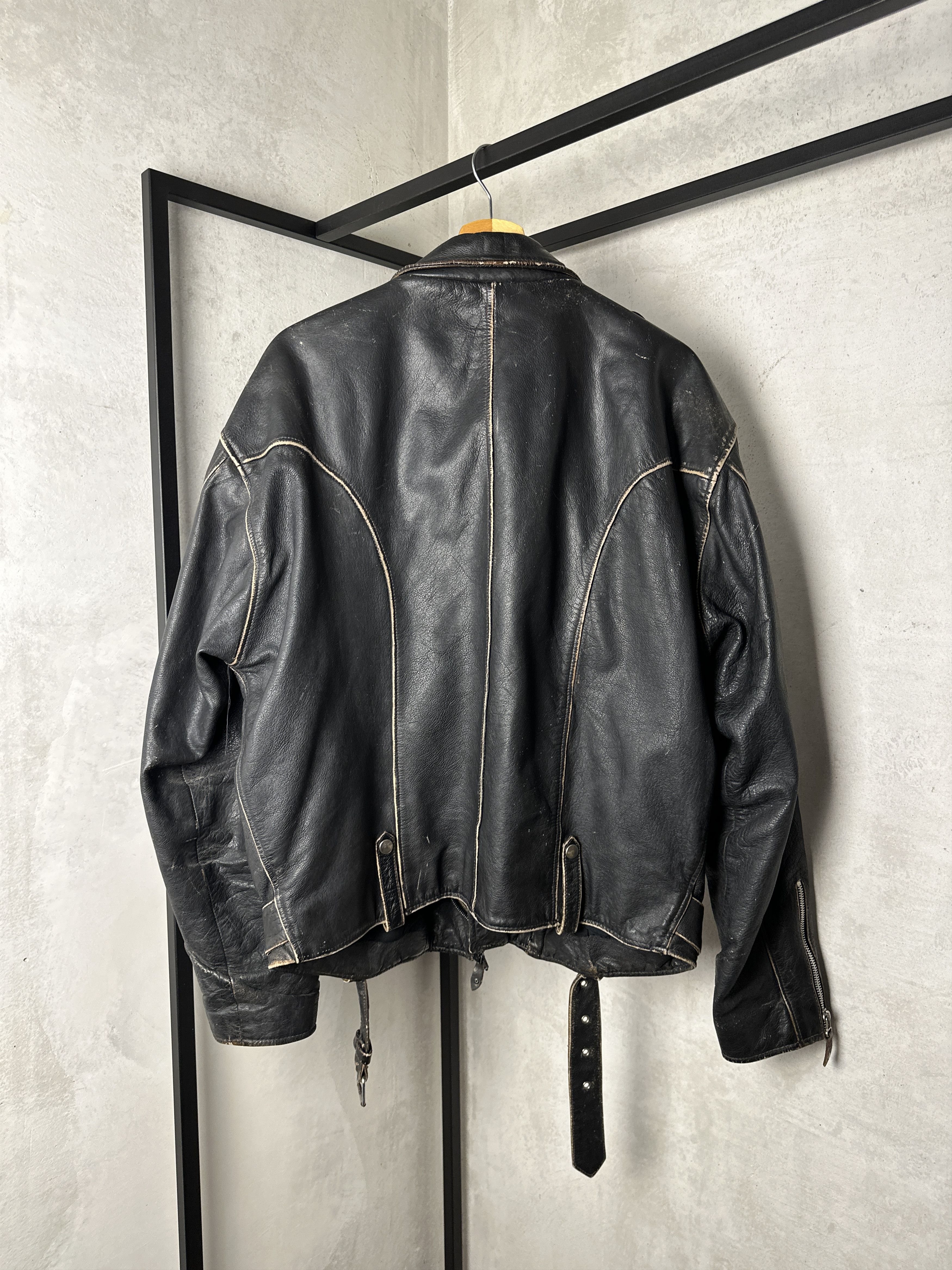 Genuine Leather Genuine Leather Bikers Black Jacket Size US XL / EU 56 / 4 - 12 Thumbnail