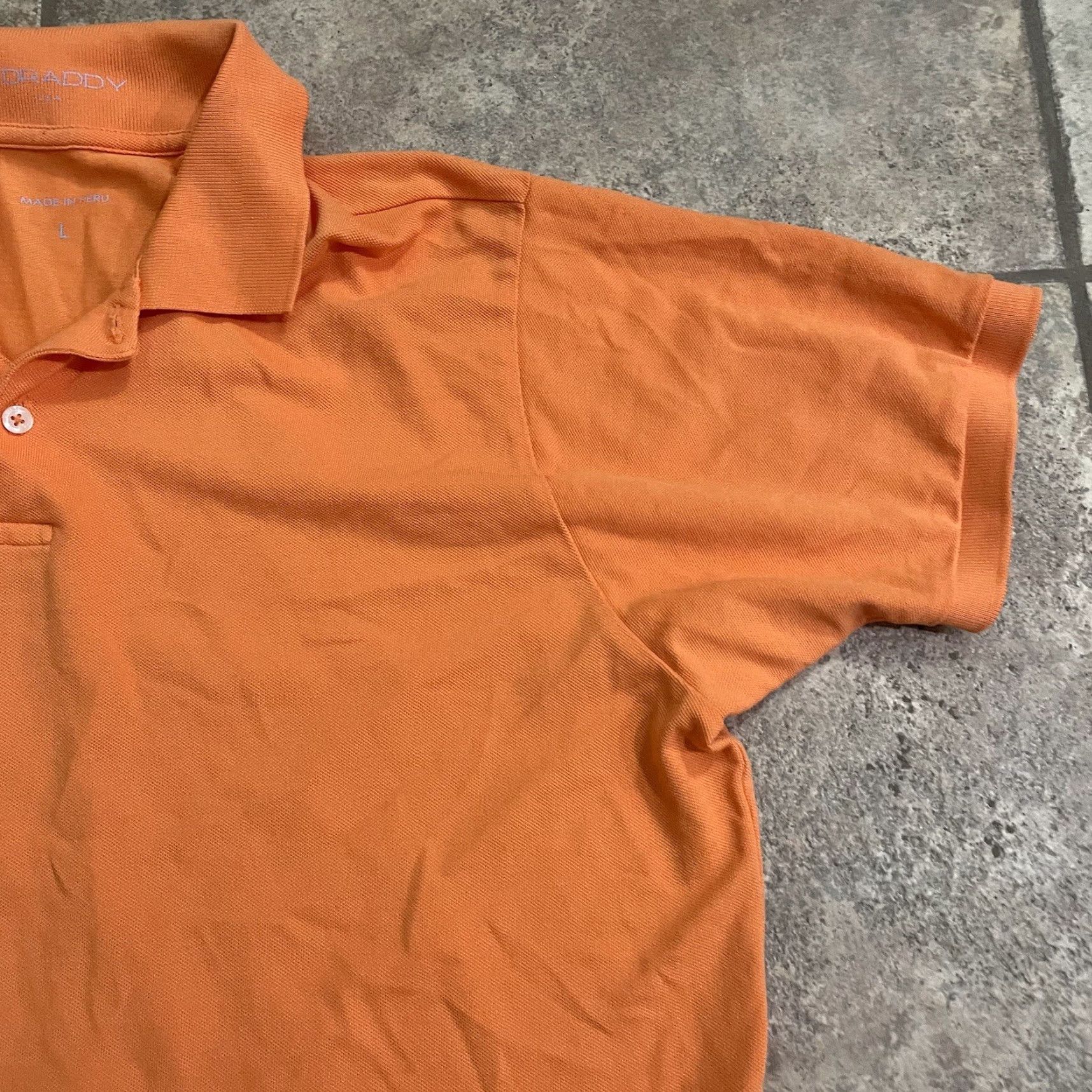 Vintage VINTAGE B Draddy Polo Shirt Mens Size L Orange Cotton USA Shirt Mens L Orange USA Size US L / EU 52-54 / 3 - 2 Thumbnail