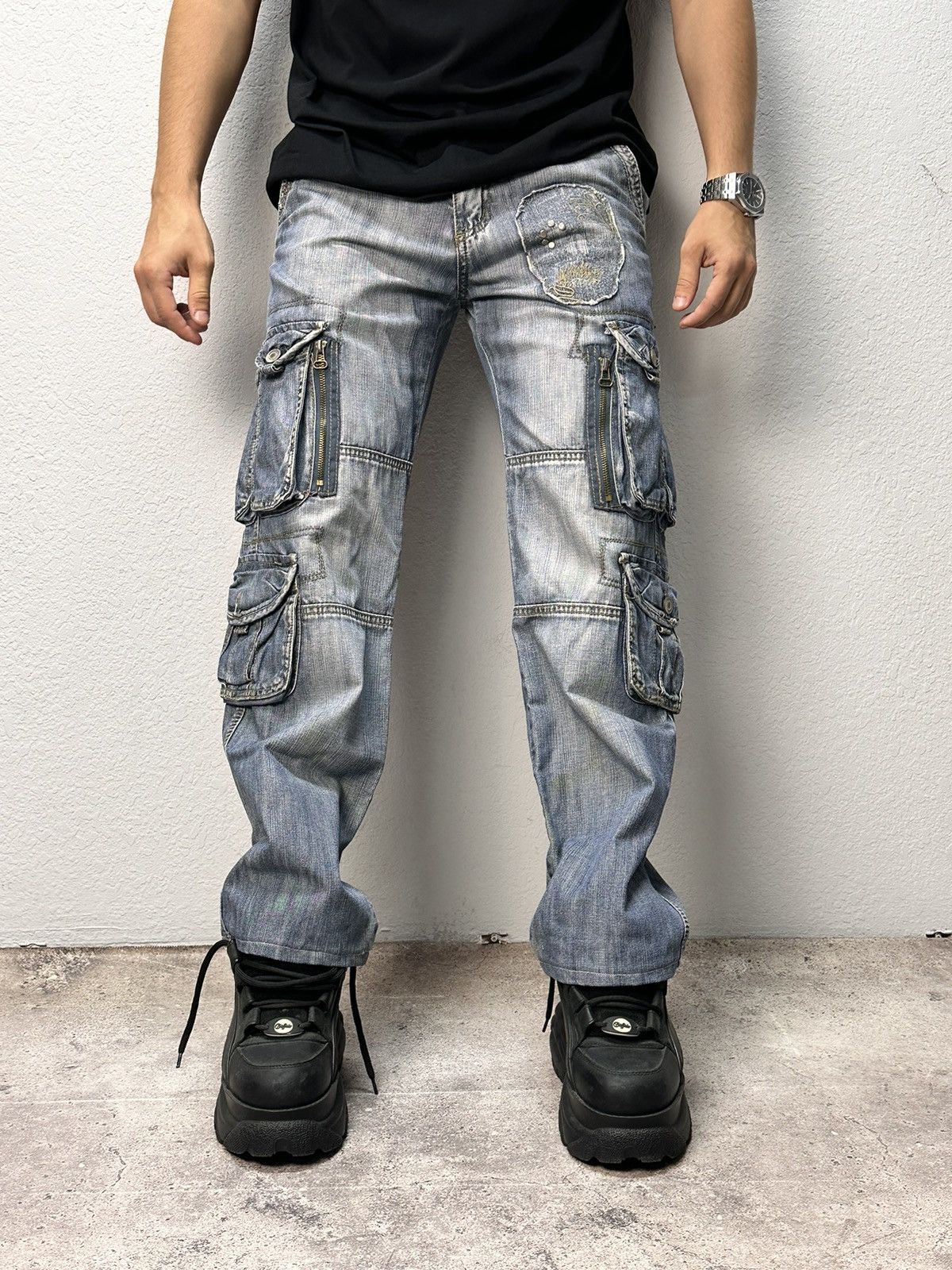If Six Was Nine LGB Baggy GOA Flare Military Style Cargo Pants Tornado Mart Size US 30 / EU 46 - 1 Thumbnail
