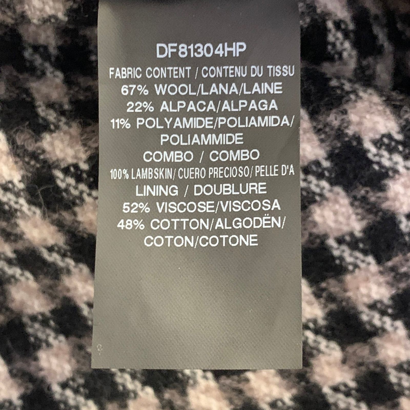 Derek Lam 10 Crosby DEREK LAM Wool Alpaca Houndstooth Poncho Pullover Size ONE SIZE - 10 Thumbnail