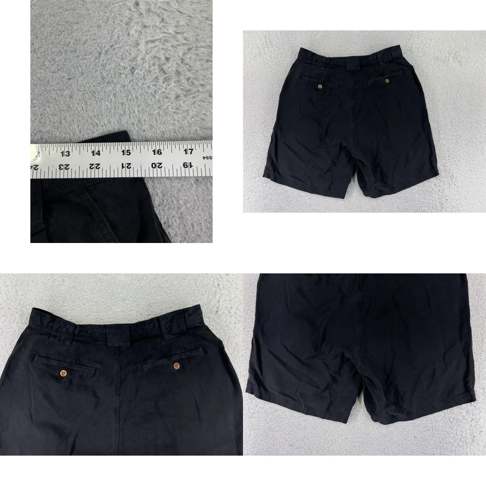 Tommy Bahama Tommy Bahama Shorts Men 34 Black 100% Silk Pleated Golf Vacation Beach Bermuda Easy Care Quick Dry Pockets Logo Solid Size US 34 / EU 50 - 9 Thumbnail