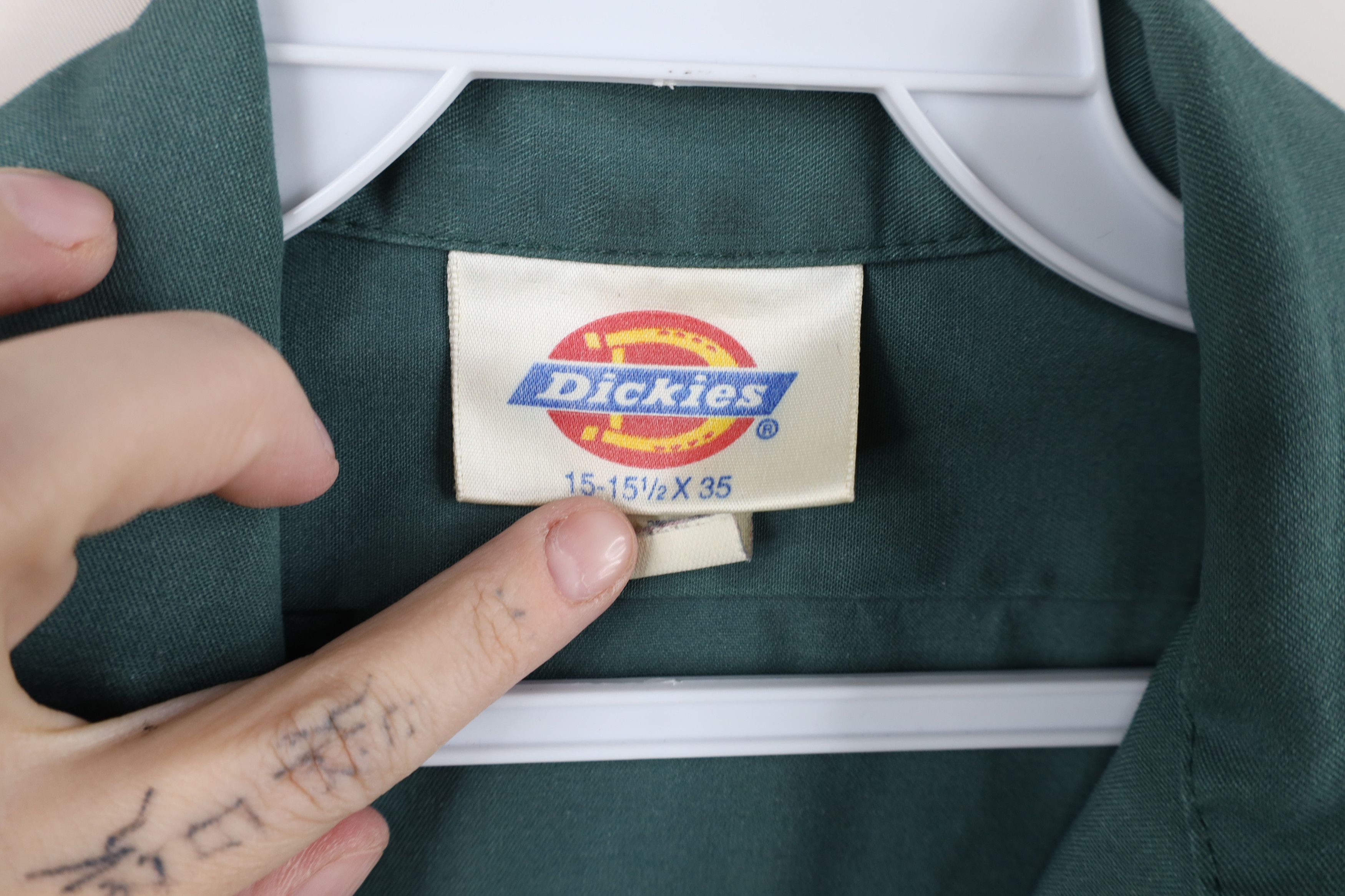 Dickies Vintage 90s Dickies Workwear Mechanic Button Shirt USA Green Size US M / EU 48-50 / 2 - 10 Thumbnail