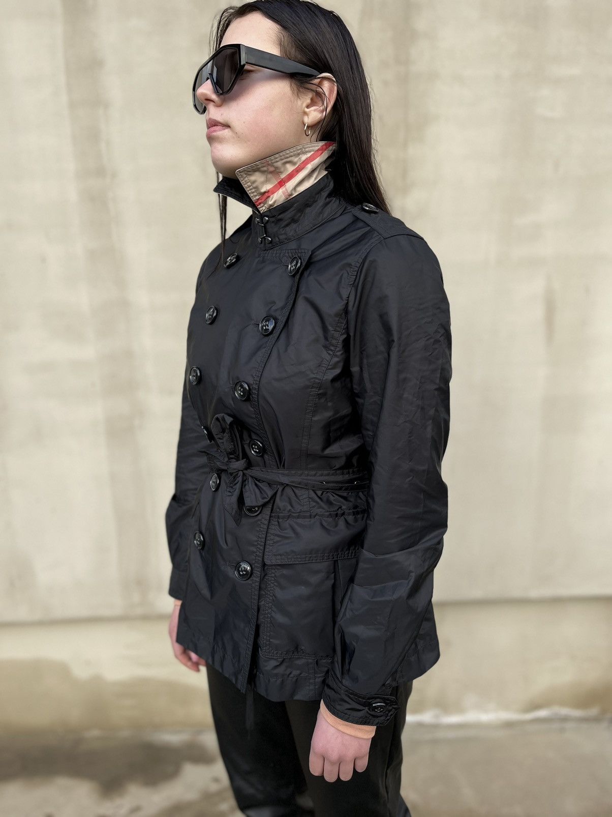Burberry × Burberry Prorsum Burberry Brit Women Jacket Light Windbreaker Nylon Black Size S / US 4 / IT 40 - 4 Thumbnail