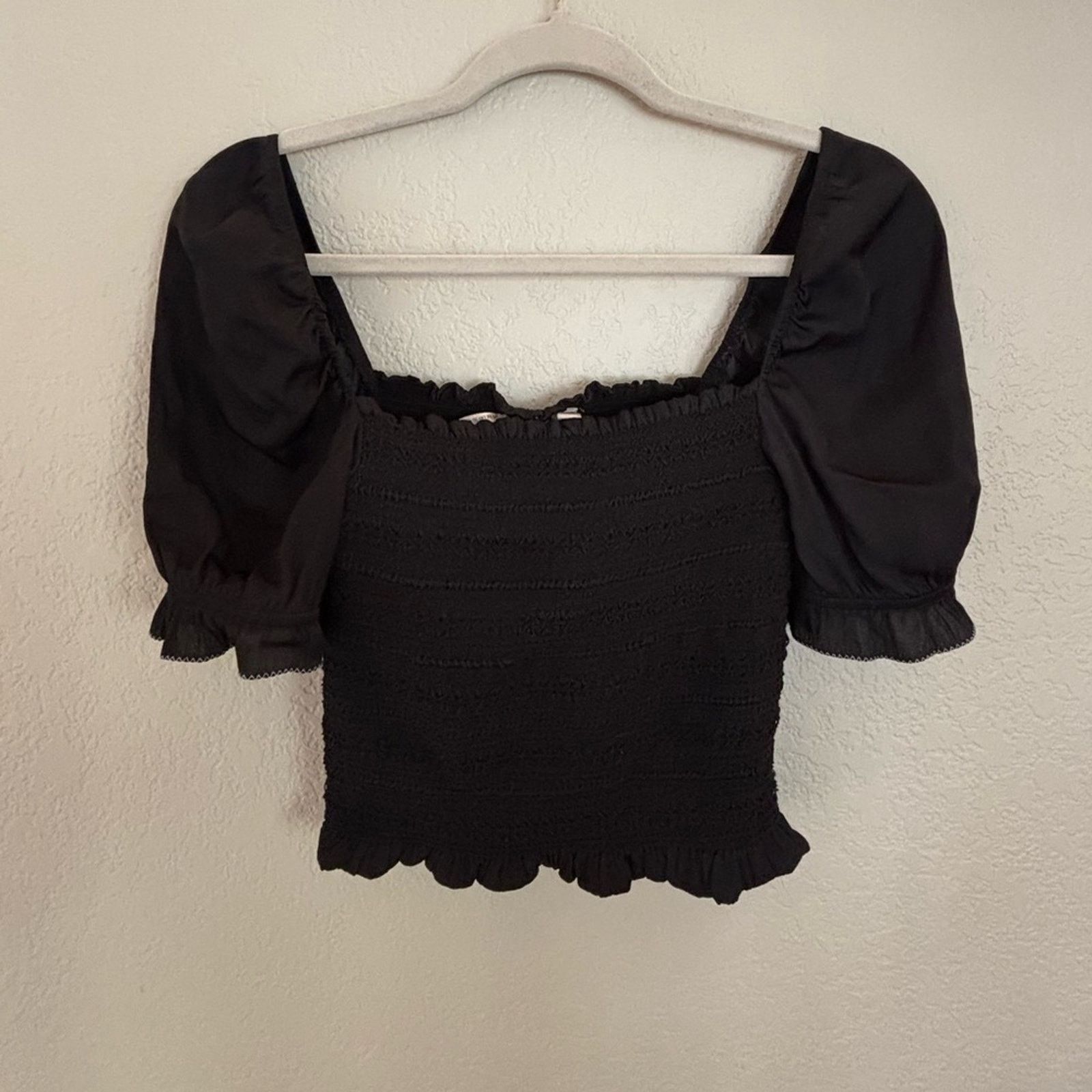 & Other Stories × Anthropologie DOLAN puff sleeve smocked jersey top Size S / US 4 / IT 40 - 1 Thumbnail
