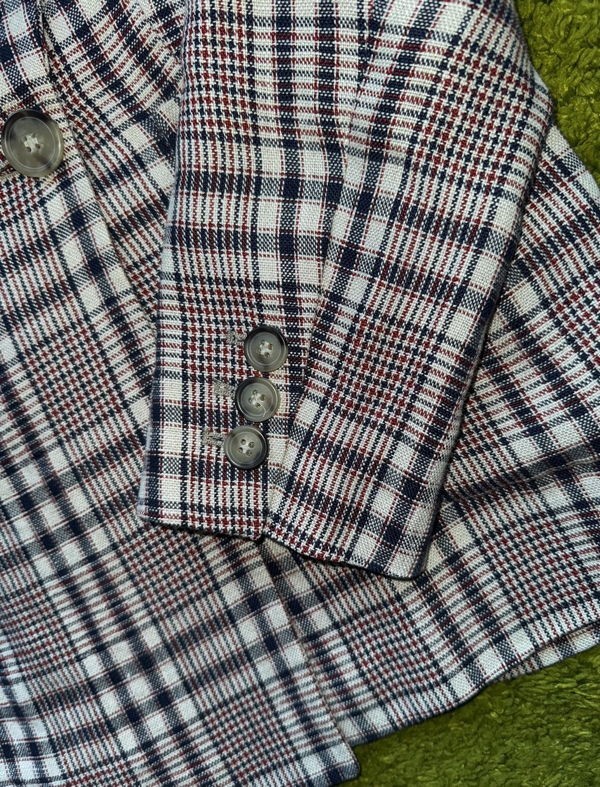 Designer × Isabel Marant × Isabel Marant Etoile Isabel Marant 100% linen double breasted checkered blazer Size M / US 6-8 / IT 42-44 - 5 Thumbnail