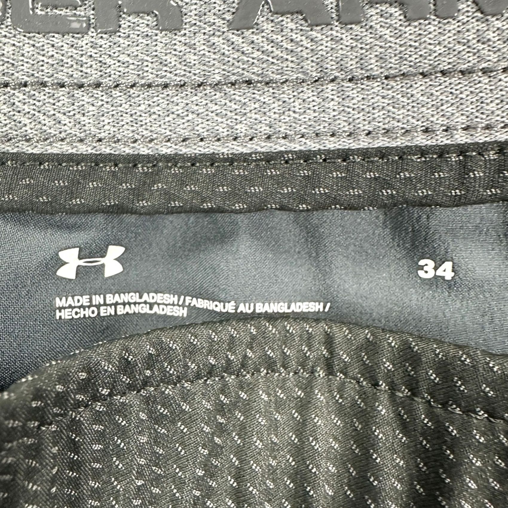 Under Armour Under Armour Shorts Chino Golf Mens 34 Dark Green Performance Stretch Flat Front Regular Inseam 7.5 in Retro Geometric Pockets Mens Clothing Size US 36 / EU 52 - 3 Thumbnail