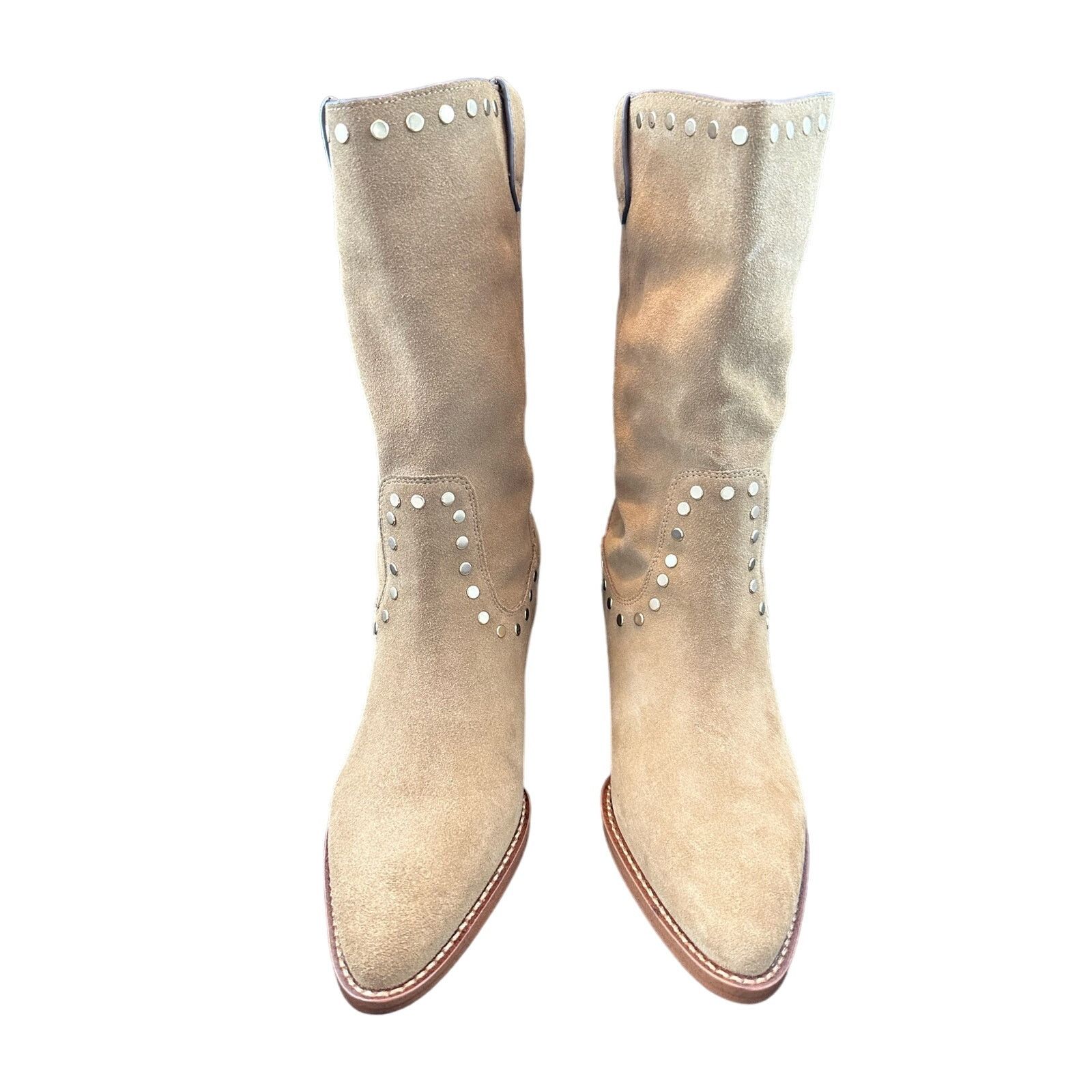 Coach Coach Pheobe Suede Studded Boots 7.5 Coconut Size US 7.5 / IT 37.5 - 1 Thumbnail