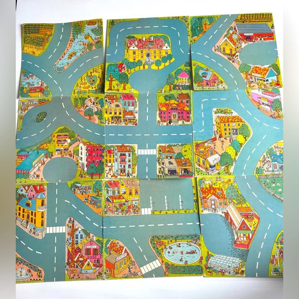 Designer Vintage 1978 Margareta Alderin Car Puzzle Mat Size ONE SIZE - 1 Thumbnail