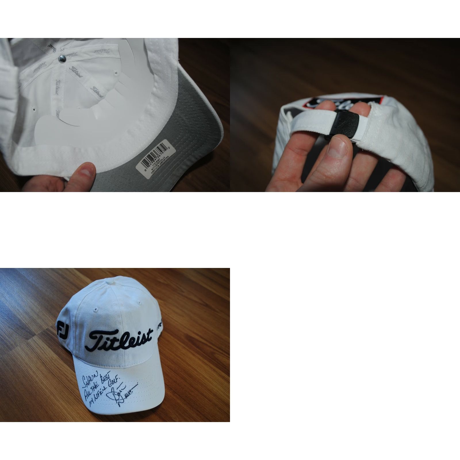 Titleist TITLEIST FJ PRO V1 GOLF HAT CAP STRAPBACK AUTOGRAPH SIGNED PLAYER MEN White Cap Hat Size ONE SIZE - 8 Thumbnail