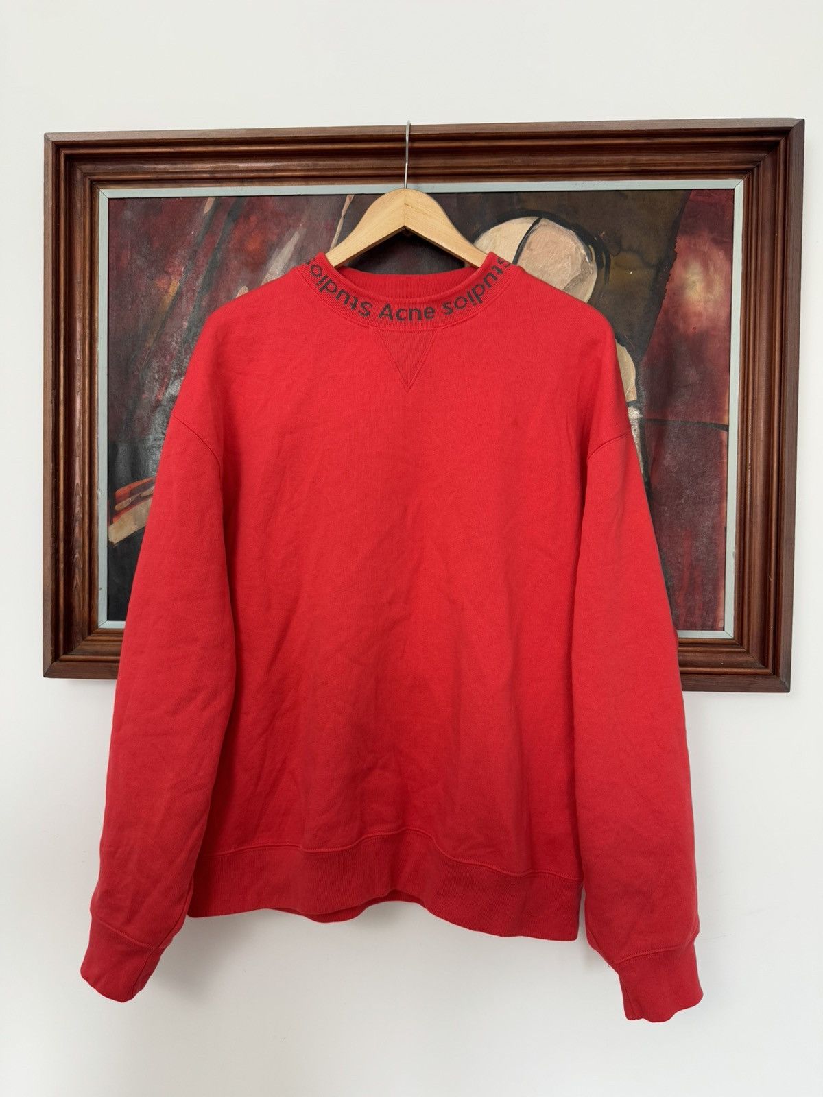 Acne Studios Acne Studios Flogho Crewneck Oversize Boxy Fit Designer Size US S / EU 44-46 / 1 - 1 Thumbnail