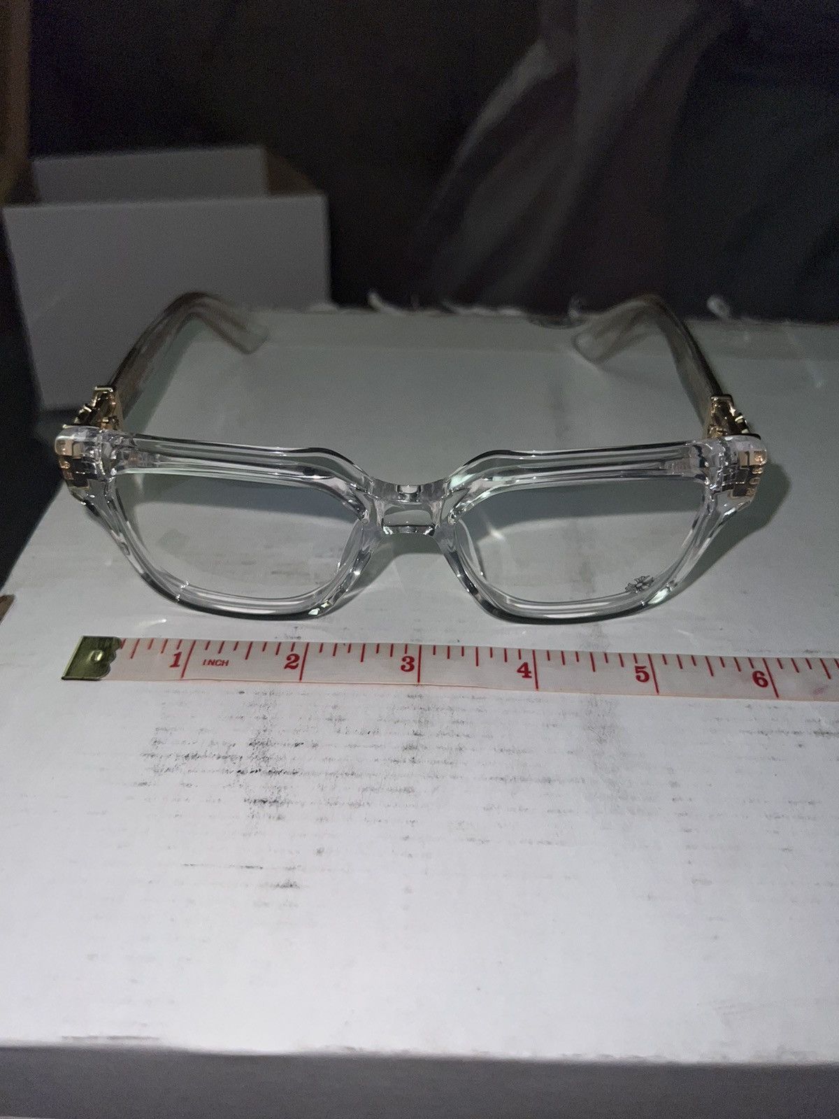 Chrome Hearts RARE‼️🔥 Chrome Hearts Vagillionaire 2 Crystal Clear Glasses Size ONE SIZE - 12 Thumbnail