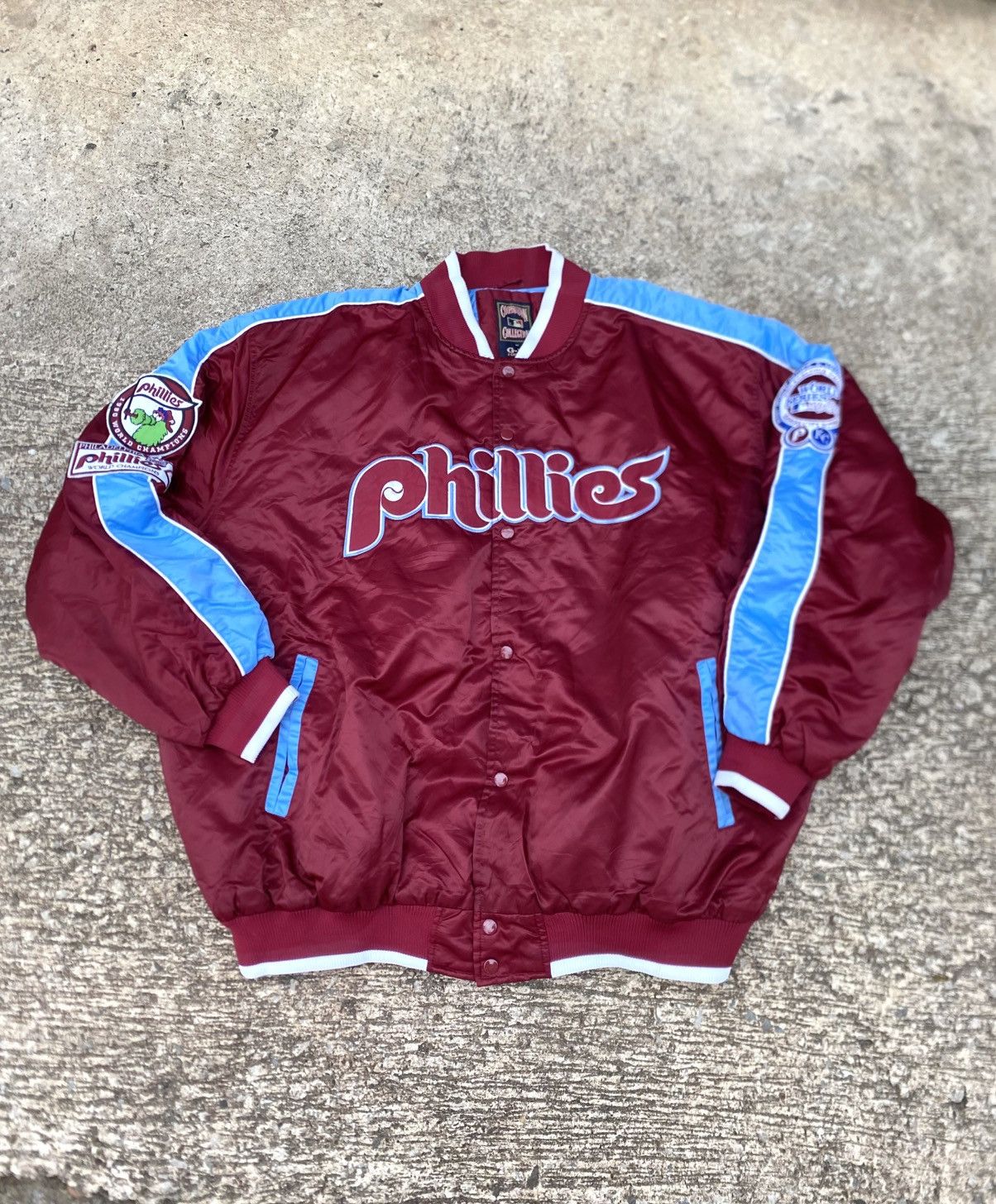 MLB Vintage Philadelphia Phillies Bomber Jacket MLB Baseball Size US XXL / EU 58 / 5 - 2 Thumbnail