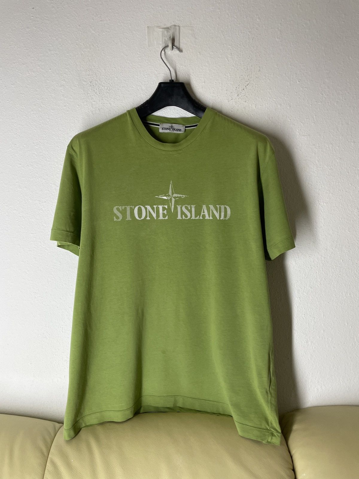 Vintage Stone Island Big Logo T Shirt Green