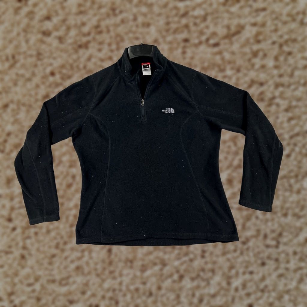 The North Face The North Face Sweater Womens XL Black 100% Polyester Fleece 1/4 Zip Pullover Sweatshirt Size XL / US 12-14 / IT 48-50 - 1 Thumbnail