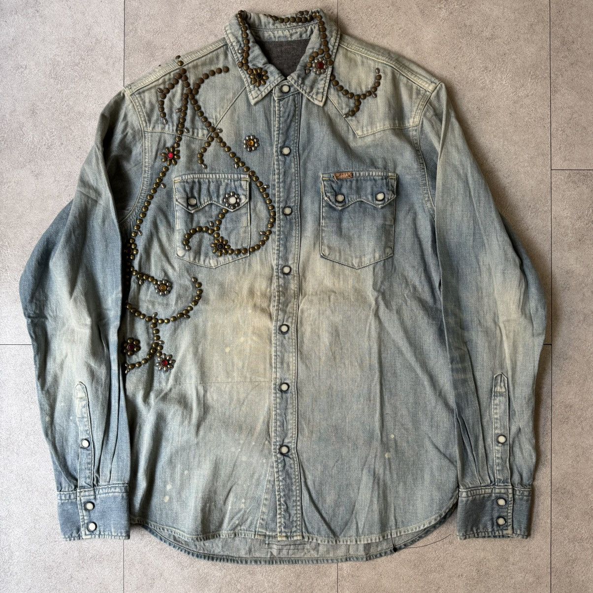 Kapital × Kapital Kountry Kapital Kountry Studed Denim Shirts Size US L / EU 52-54 / 3 - 1 Thumbnail