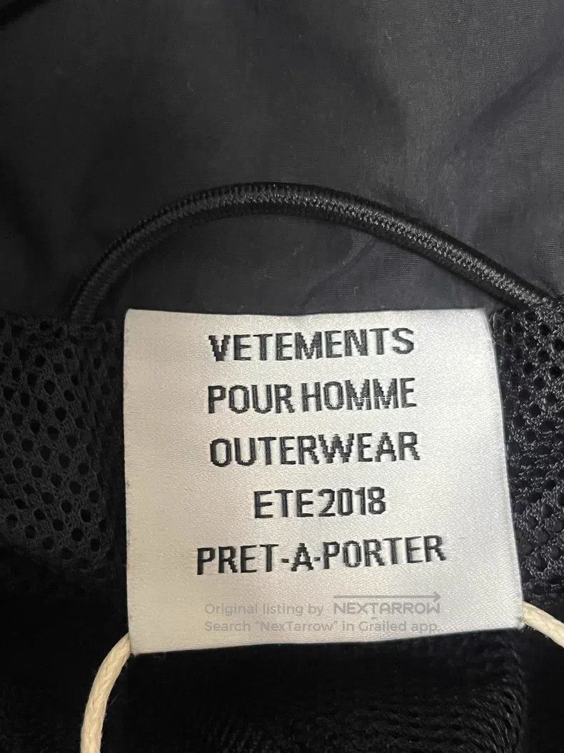 Vetements VETEMENTS Hooded Sleeve Reflective Drawcord Black Windbrea Size US XS / EU 42 / 0 - 4 Thumbnail